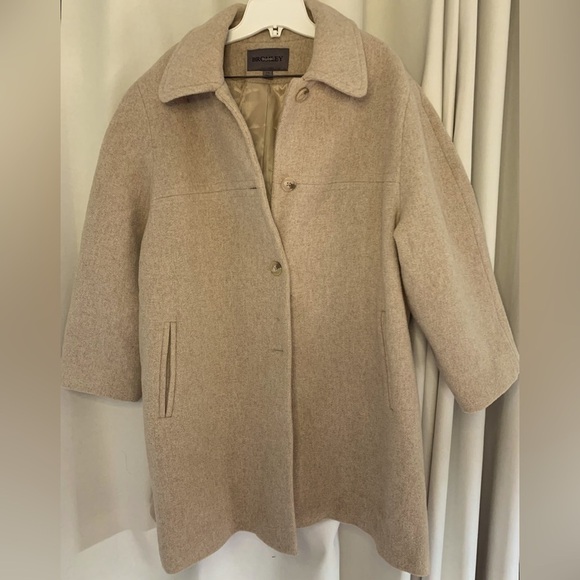 Bromley Collection Jackets & Blazers - Bromley Collection Women’s Wool Coat, Single-Breasted, 4-Button, Beige; …